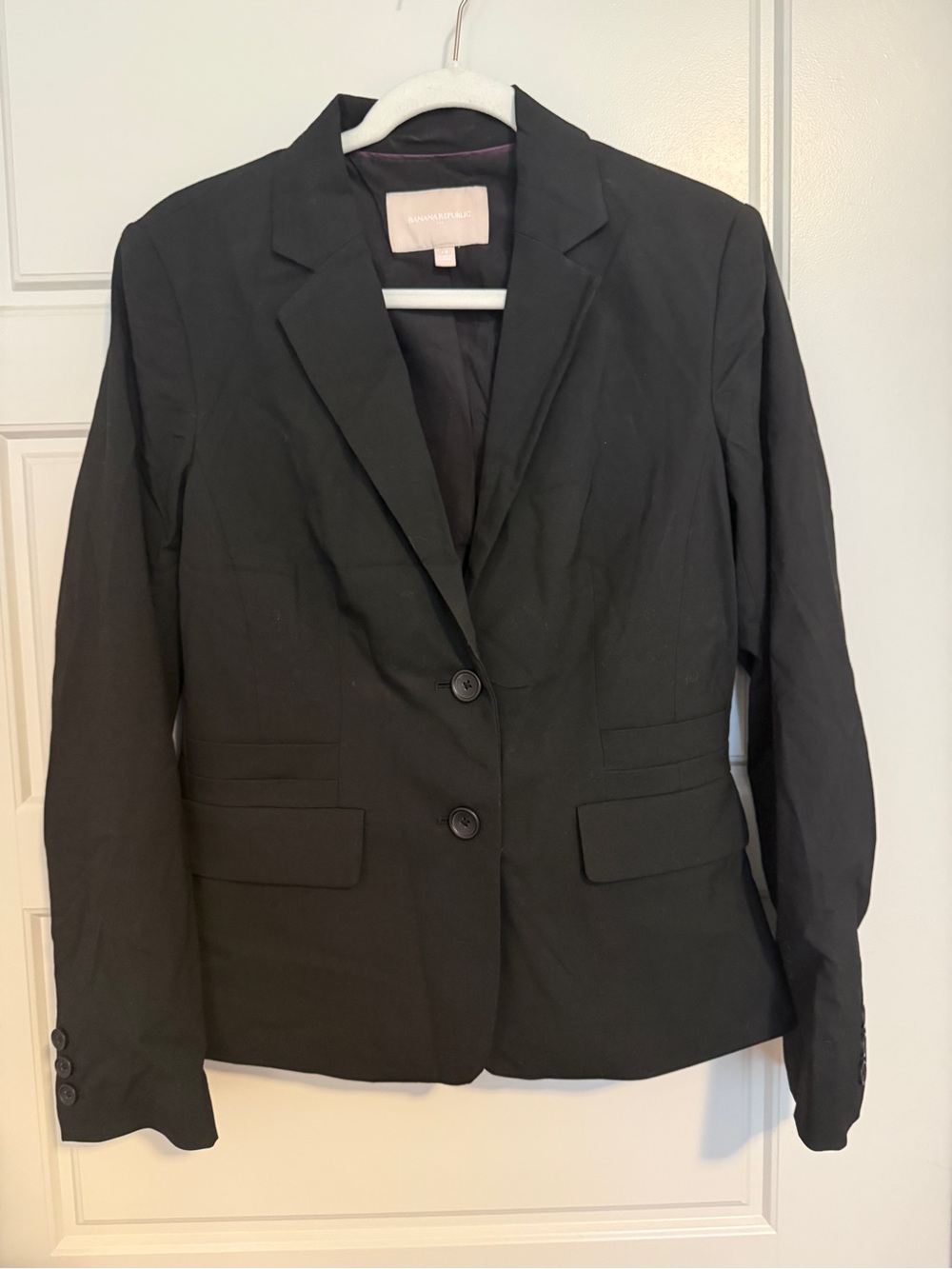 Banana Republic Black Blazer Jacket – Classic Tailored Workwear Size 14